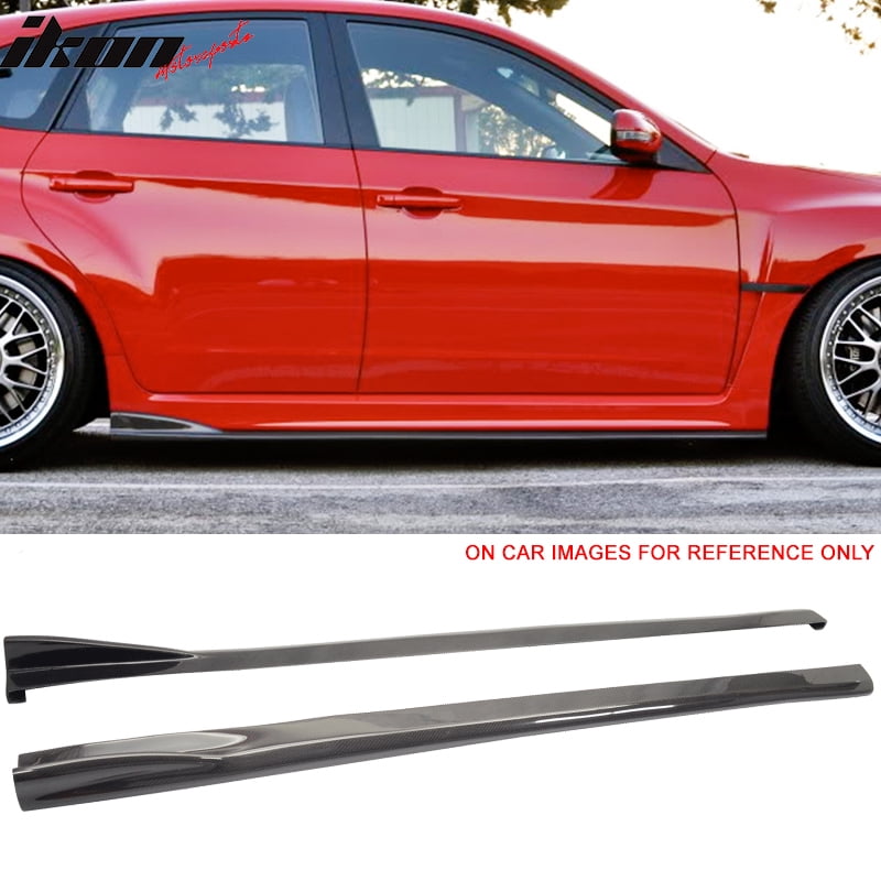 Fits 0814 Subaru Impreza WRX STI 4Dr CS Style Side Skirts Carbon