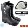 RK Mens Insulated Waterproof Fur Interior Rubber Sole Winter Snow Cold Weather Rain Boots - 13 D(M) US