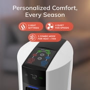 Lasko 42 1500W All Season Tower Fan & Space Heater with Timer and Remote, White, FH500