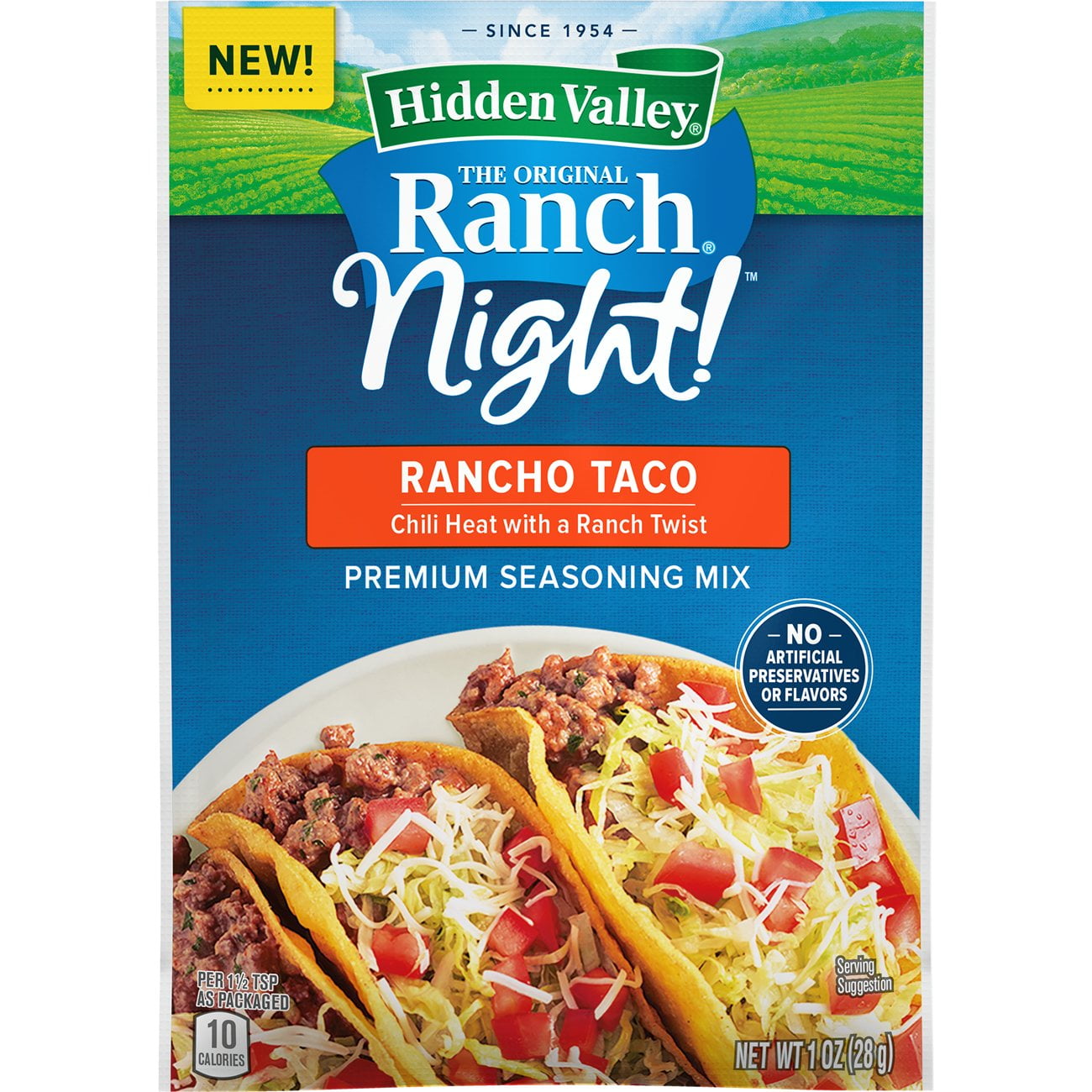 Dry Hidden Valley Ranch Recipe Mix Rancho Taco 24/1oz