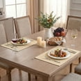thumbnail image 6 of Sm:)e Light Brown Placemats 12 x 18 Inch Set of 4, Seasonal Washable Kitchen Dining Table Decoration for Home Party,240g（0.53lb）, 6 of 7