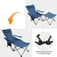 thumbnail image 5 of Lineslife 2 in 1 Folding Camping Chair with Removable Footrest, Portable Reclining Camp Lawn Chairs with Detachable Table for Adults, Blue, 5 of 8