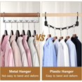 thumbnail image 4 of Sindax Cintres Gain de Place pour Organisateur de Garde-Robe - Cintres Métalliques Robustes pour Organiser le Rangement de la Garde-Robe, Cintre Gain de Place Pliable - Lot de 6, 4 of 7