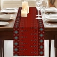 thumbnail image 3 of Table Runners 90 Inches Long Dress Scarves, Red Boho Farmhouse Coffee/Dining/Kitchen Table Runner for Living Room, Vintage Ethnic Tribe Abstract Art Retro 13x90 Inch, 3 of 9