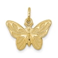 thumbnail image 1 of 10k Yellow Gold Butterfly Necklace Charm Pendant Insect Arachnid, 1 of 6