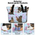 thumbnail image 2 of Tote Bag for Women - German Shepherd Shoulder Bag - Large Utility Work Duffle Bag with Zipper Handbag for Travel, Work, Sprots, 2 of 5