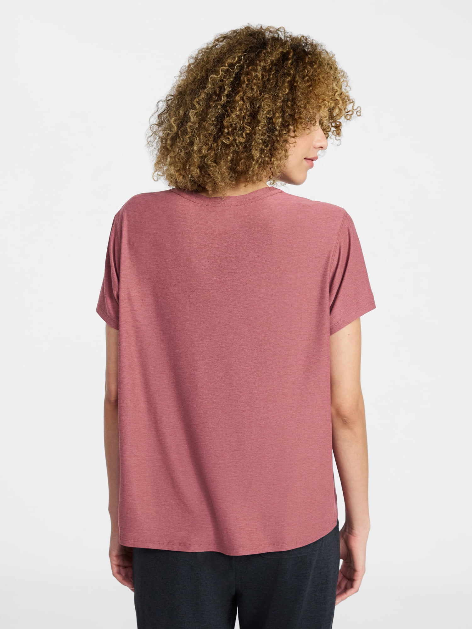 Athletic Works Women's and Women's Plus Relaxed ButterCore Tee with Short Sleeves, Sizes XS-4X