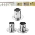 thumbnail image 6 of 2 Pieces Stainless Steel Round Tube Bracket, Rod Flange Set, Wardrobe Rod Holder, Clothes Rail Rod Holder, Tie Rod End Bracket with Screws, 6 of 9