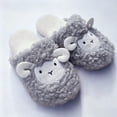 thumbnail image 4 of Qingpeng Ladies Closed Toe Open Back Plush Slippers Soft Cozy House Shoes Comfortable Indoor Footwear with Playful Sheep Design for Home, 4 of 8