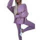 thumbnail image 3 of Conjunto de Sudadera y Leggings para Mujer, 2 Piezas, Sudadera Extragrande, Pantalones Ajustados y Chándal Púrpura L, 3 of 10