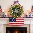 thumbnail image 6 of 2 Piece Wooden Patriotic Heart Decorations, for 4th of July Memorial Day Table Centerpiece with Red White Blue Painted Flag Stars Rustic Farmhouse Style 6 Inch, 6 of 7