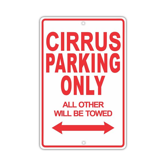 CHRYSLER CIRRUS Parking Only All Others Will Be Towed Ridiculous Funny Novelty Garage Aluminum Sign 8"x12" Plate