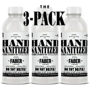 Faber Hand Sanitizer | 16.9 Oz Bottle | 80 Percent Isopropyl Alcohol Based Disinfecting Hand Cleanser, Unscented & Rinse Free Liquid Antiseptic Hand Sanitizer Refill, No Added Fragrance or Gels