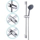 thumbnail image 5 of Bewildely Riel de ducha Tobogán Baño Ducha Cabezal de ducha Soporte de plástico ABS Rotación de 360 ​​grados, 18-25 mm Accesorios de baño R 19 Bewildely HA5748-01B, 5 of 6