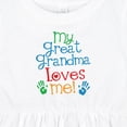 thumbnail image 4 of Inktastic My Great Grandma Loves Me for Grandson Girls Baby Dress, 4 of 5