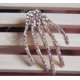 thumbnail image 2 of KAIYANG 2 pinzas para el pelo con forma de calavera para mujer, con diamantes de imitación, de metal, estilo punk, zombi y terror, accesorios para cosplay (blanco), 2 of 5