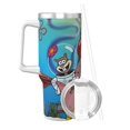 thumbnail image 2 of Pofeuu SpongeBob SquarePants Tasse à Glace en Acier Inoxydable 40OZ avec Poignée et Paille pour Plage/voyage, 2 of 8