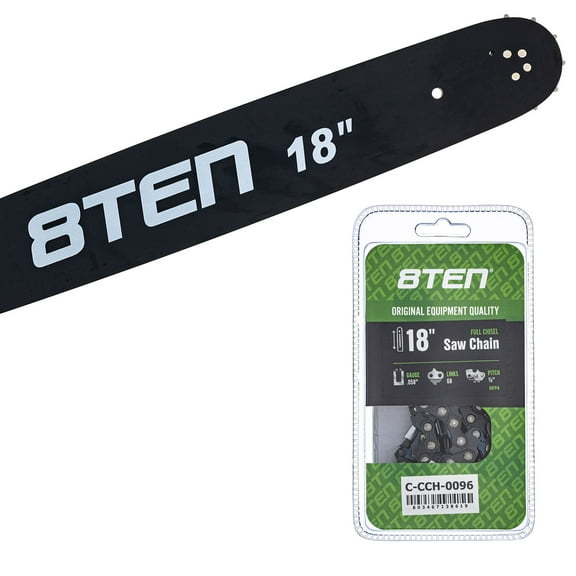 8TEN 18" Chainsaw Bar & Chain .058 3/8 68DL for Husqvarna Poulan MK1010288