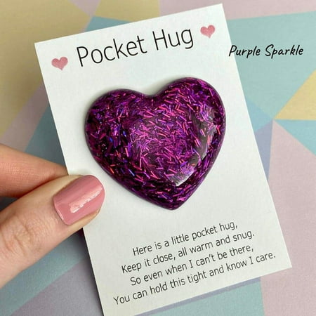

For Colleague Family Friend Little Heart Pocket Hug Token Greeting Card Keepsake