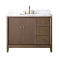 thumbnail image 5 of Vanity Art 42" Bathroom Vanity with Sink and Engineered Marble Top, Freestanding Storage Cabinet with 2 Drawers, 1 Shelf and Flip Down Tray, 5 of 9