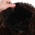 thumbnail image 4 of Peluca de cabello rizado de 16 pulgadas, de fibra química, tejida a mano, para mujeres europeas y americanas, color marrón., 4 of 4