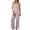 Pink, variant on Tqcoqu Striped Pajama Set for Women 2 Piece Spaghetti Strap Cami Shorts Set Summer Casual Trendy Nightwear,Pink,Women's S-XL