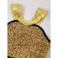 thumbnail image 5 of iEFiEL Girls Metallic Sequins Tutu Dress Dancewear Ballet Performance Skirted Leotard Gold 14, 5 of 7