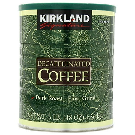 Kirkland Signature 100% Colombian Dark Roast Decaffeinated Ground Coffee, 3 Pound (Pack of