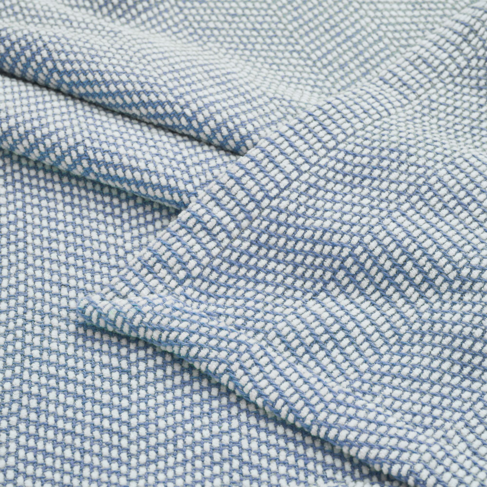 Superior Chrisney Chevron Cotton Blanket, King, Blue