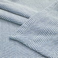 thumbnail image 5 of Superior Chrisney Chevron Cotton Blanket, California King, Blue, 5 of 10