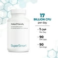 thumbnail image 6 of SuperSmart Colon Friendly 17 Billion CFU per Day (Advanced Formula) - 4-in-1 Probiotics Supplement - with Bifidobacterium & Lactobacillus | Non-GMO & Gluten Free - 90 DR Capsules, 6 of 9