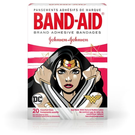 Band-Aid Brand Adhesive Bandages, Wonder Woman, Assorted Sizes 20 ct