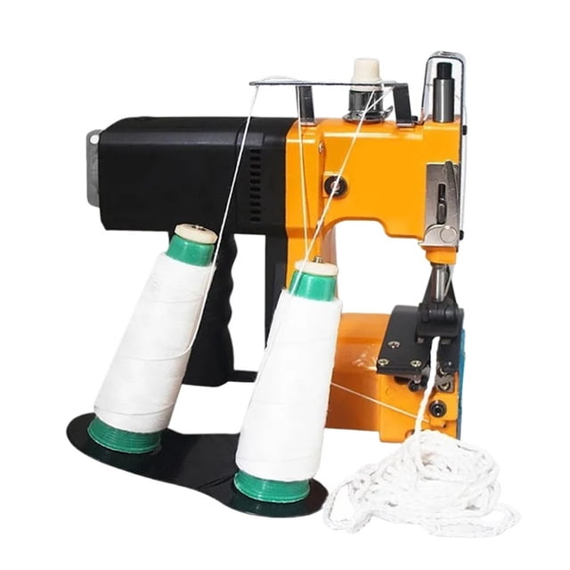 Machine à Coudre Électrique Double Ligne Portable Emballage Automatique Textile Maison Industrie Sac Tissé Mini Machine à Sceller, Facile à Utiliser