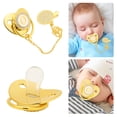 thumbnail image 4 of Chupete De Bebé Chupete De Alfabeto Chupete De Bebé Con Clips Chupete De Bebé Dorado Diseño Curvo 26 Letras Materiales Seguros Chupete De Bebé Bling Saludable Con Clips Para 6 ANGGREK  Otros, 4 of 8