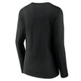 thumbnail image 3 of Women's Black New Orleans Saints Logo Team Lockup Long Sleeve V-Neck T-Shirt, 3 of 3