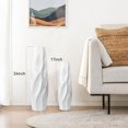 thumbnail image 6 of White Ceramic Floor Vase Decorative Tall 24" Flower Vase for Pampas Grass Modern Decorative Large Vase with Sleek Glossy Glaze & Ripple Shape Design Minimalist Style for Living Room Office Home Decor, 6 of 17
