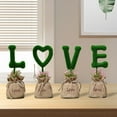 thumbnail image 4 of 4-Piece Set Of Creativing Letter Simulation Bag Plant Pots-Home Accessories Set-Office Desktop Window Sill Bonsai, 4 of 7