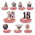 thumbnail image 1 of Centros de mesa de decoración de cumpleaños de 18 años para decoraciones de fiestas de cumpleaños (Rojo + Tono Dorado), 1 of 5