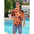 thumbnail image 2 of sogami Mens Short Sleeve Hawaiian Shirts Sunset Pattern Holiday Shirt, 2 of 6