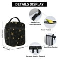 thumbnail image 6 of ZNDUO Gold Graffiti Abstract Star Pattern Lunch Bag, Reusable Leakproof Tote for Office, Work, School, Beach or Travel, 6 of 8