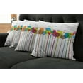 thumbnail image 2 of Ambesonne Colorful Throw Pillow Cover 4 Pack, Wine Colorful Glasses, 24", Multicolor, 2 of 6