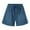 #1-Light Blue, variant on Patlollav Womens Comfy Drawstring Splice Casual Elastic Waist Loose Shorts Pants