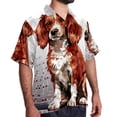 thumbnail image 2 of Pixel Dog Men's Casual Hawaiian Shirts, Printed Button Down Short Sleeve Summer Beach Tops with Spread Collar - Unisex, 2 of 6
