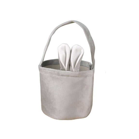 Cute Themed Easter Basket - Large Empty Felt Basket with Handle and Bunny Ears, Perfect for Kids, Boys, Girls in Easter Egg Hunts and Gifts