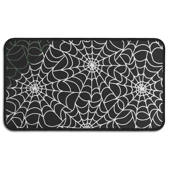 Halloween Spider Web Pattern Door Rugs,Washable Non Slip Door Mats Indoor,Decorative Door Mats,Entry Mat Indoor for Entrance,Bedroom,Kitchen,Bathroom,30"x17"