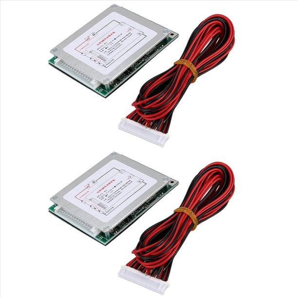2X 16S 48V 20A 18650 LiFePo4 Placa de Protección de Batería BMS PCB con Balanza para E-Bike EScooter