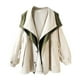 thumbnail image 2 of Ailaofu Womens Cropped Jacket Contrast Collar Utility Coat Cargo Jacket Barn Jacket Outwear, 2 of 7