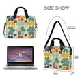 thumbnail image 3 of FORMRS 16" Laptop Bag Carrying Sleeve Case with Handle Travel Shoulder Briefcase, Beige Clover Pattern, 3 of 8
