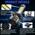 thumbnail image 3 of For Hyundai Accent 2000-2017 2x H4 9003 LED Headlight Bulbs High Low Beam White, 3 of 6