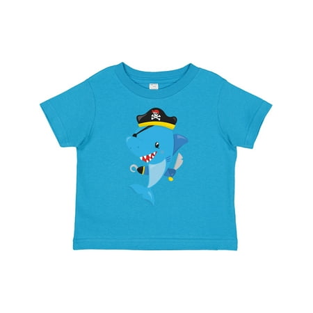 

Inktastic Pirate Shark Cute Shark Little Shark Blue Shark Gift Toddler Boy or Toddler Girl T-Shirt